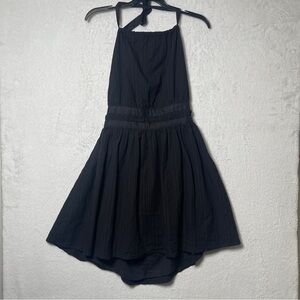 wild fable Black Halter Smocked-Waist Mini